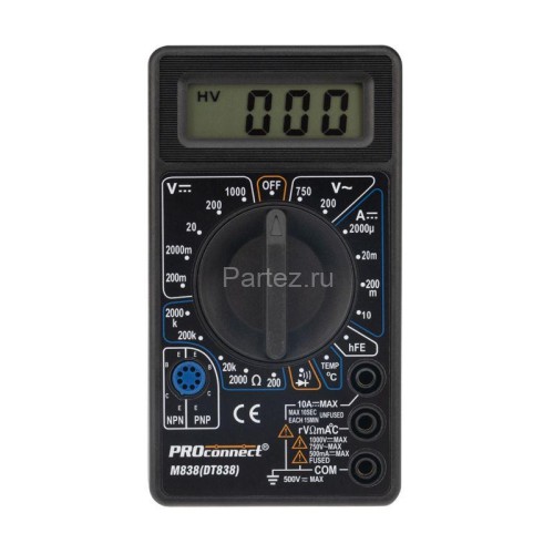Мультиметр портативный M838 (DT838) PROCONNECT 13-3013