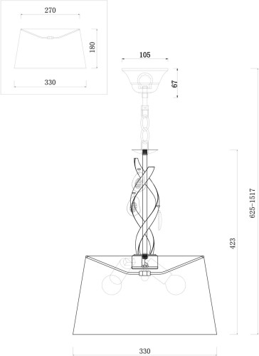 Подвесной светильник Freya FR2001PL-03G