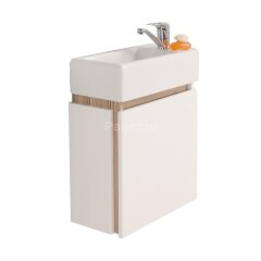 Тумба под раковину AQUATON Эклипс М46, левая, белая (1A172801EK49L)