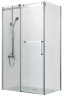 Душевое ограждение Azario VANCOUVER 1000х1200х2000 L, без поддона, прозрачное стекло 8 мм, цвет профиля серебро (AZ-NKF1131L 1000)
