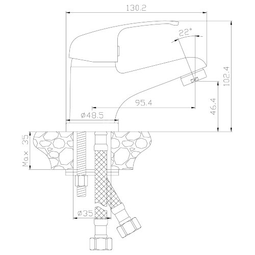 Смеситель Rossinka Y35-11 для раковины