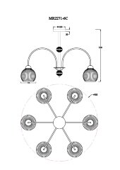 Потолочная люстра MyFar MR2271-6C