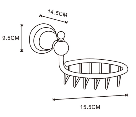 Мыльница Azario ELVIA, Бронза (AZ-91109Q)