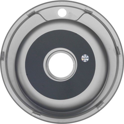 Мойка 490 MELANA 0,6/170 ДЕКОР врезная круглая с сифоном (151Dt *15)