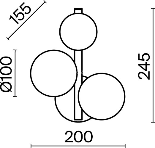 Бра Maytoni MOD545WL-03BS