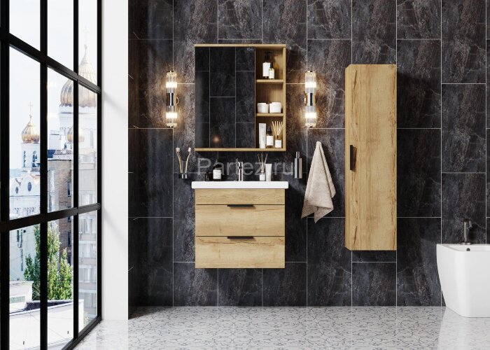 Зеркало-шкаф Onika Легран 70.00 Универсальный, Дуб галифакс (207036)