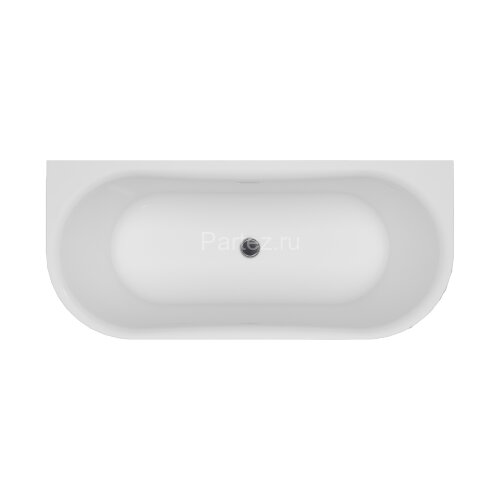 Ванна акриловая Azario ENGELS 1800x750x580 пристенная, в комплекте с сифоном и металлической рамой (