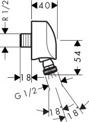Hansgrohe 27505000 Fixfit Е Шланговое подсоединение 1/2 с защитой от обратного тока