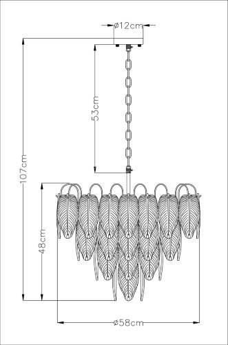 Подвесная люстра Arte Lamp A4052LM-12SG