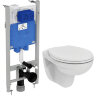 Комплект Ideal Standard Eurovit система инсталляции + унитаз с крышкой-сиденьем (RE881202)