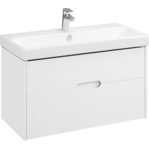 Тумба под раковину Aquaton Оливия 90 подвесная, цвет белый матовый (1A254401OL010)