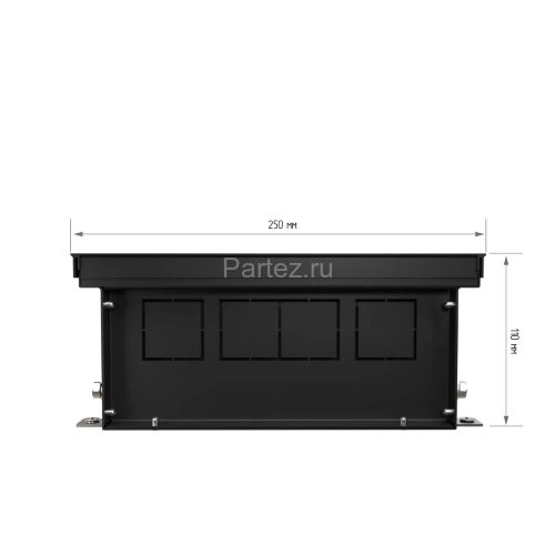 Конвектор внутрипольный Royal Thermo ATRIUM-110/250/2800-DG-U-BL