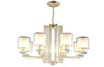 Подвесная люстра Crystal Lux NICOLAS SP-PL8 GOLD/WHITE