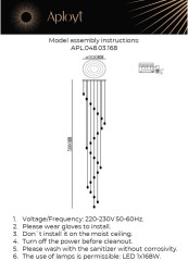 Подвесная люстра Aployt APL.048.03.168