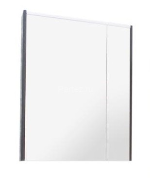 Z_RONDA Шкаф зеркальный 700 мм, белый глянец/антрацит