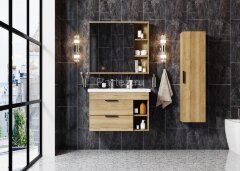 Тумба подвесная Onika Легран 80.13 (2 ящика) Дуб галифакс (108047)