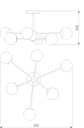 Потолочная люстра Eurosvet 30166/6 хром