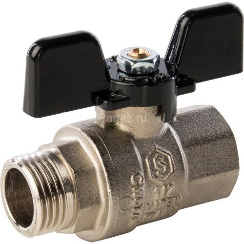Кран шаровой полнопроходной ВР/НР бабочка 1/2" Stout