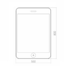 Зеркало AZARIO Адам 550х800 с LED-подсветкой и диммером, сенсорным выключателем (ФР-00001373)