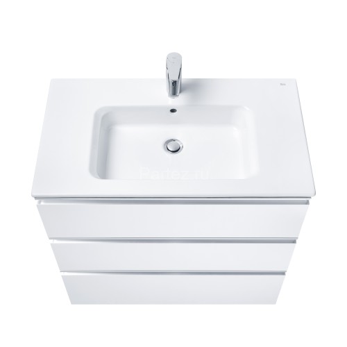 THE GAP Модуль д/раковины 800 мм, 3 ящика, белый глянец