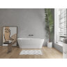 Ванна акриловая Azario OLEAN 1700x750x580 пристенная, в комплекте с сифоном и металлической рамой (O